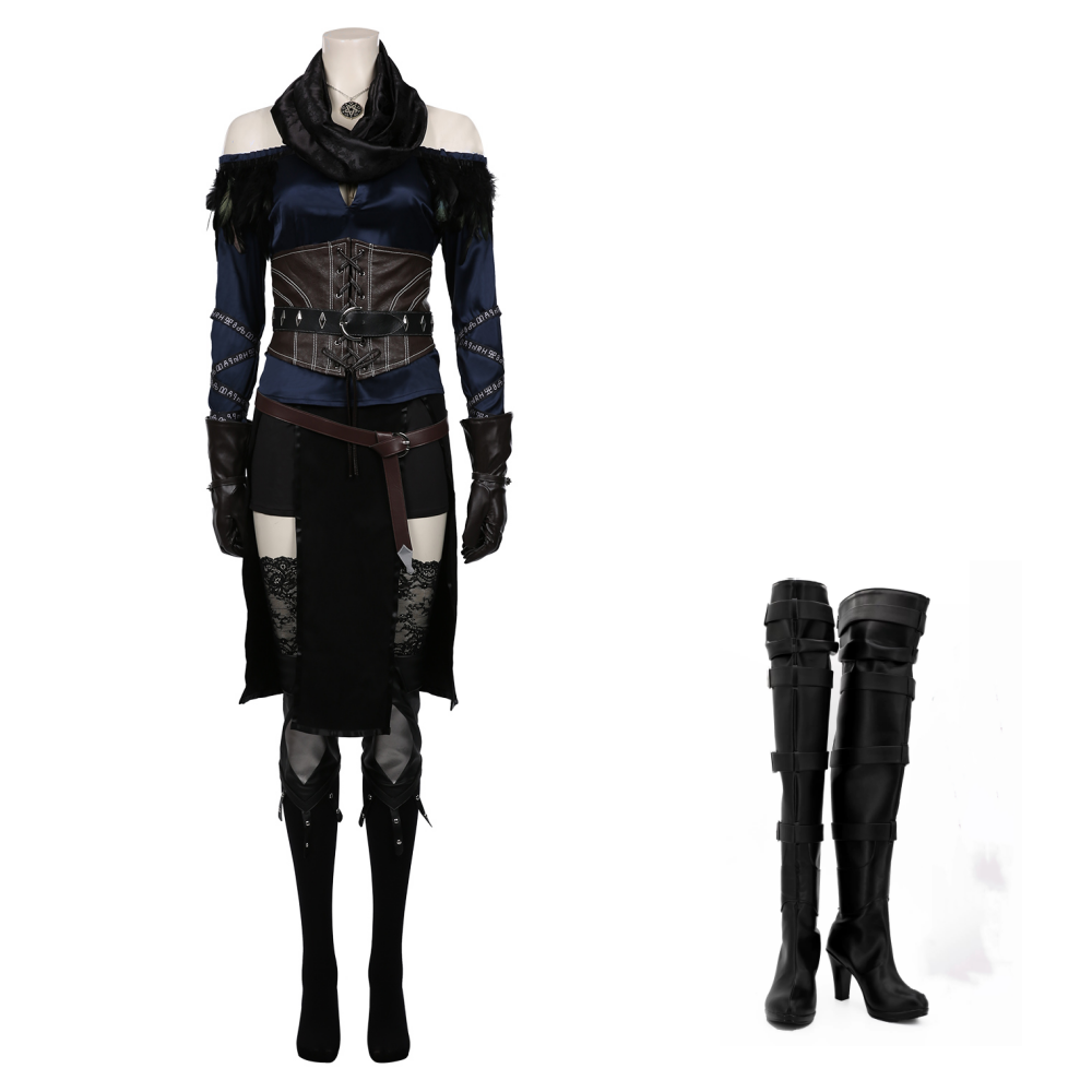 The Witcher 3: Wild Hunt-Yennefer Top Skirt Outfits Cosplay Costume Halloween Carnival Suit