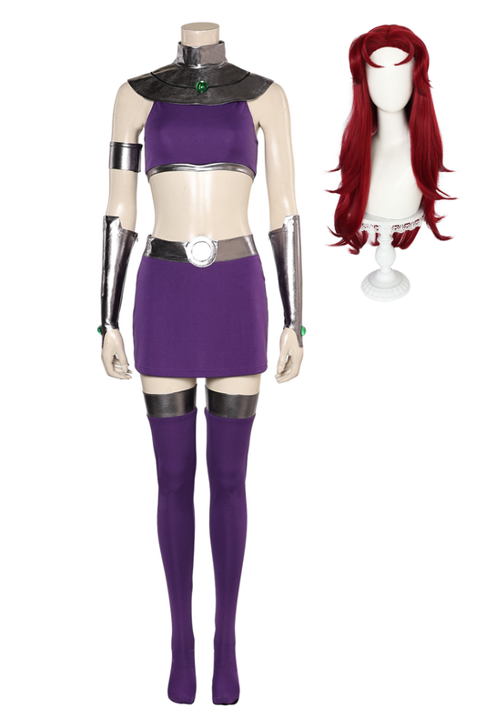 Teen Titans Koriand'r Starfire Cosplay Costume Outfits Halloween Carnival Suit