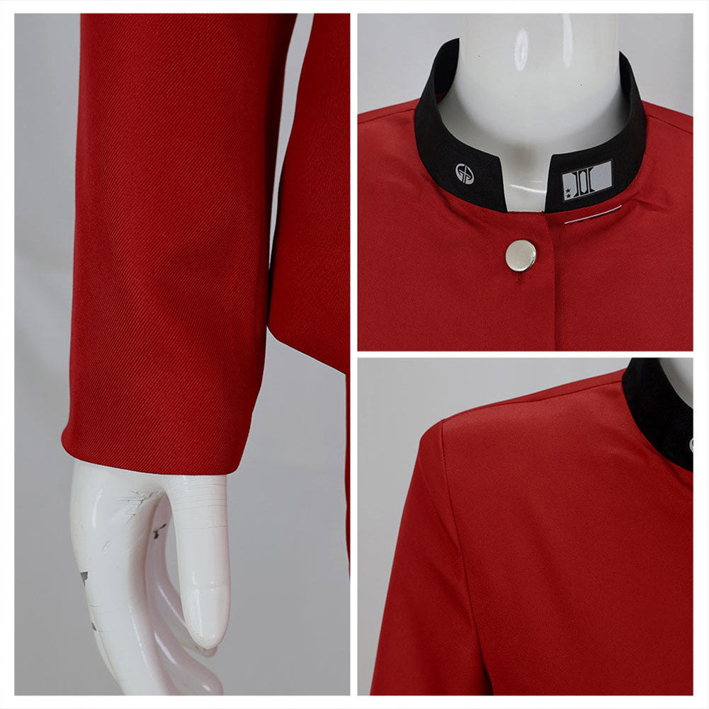 The Hundred Line Tsukumo Ima Woman Red Unifrom Outfits Halloween Carnival Party Cosplay Costume