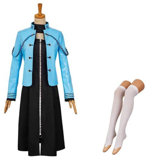 Virgin Punk:Clockwork Girl Ubu Blue Jacket Dress Set Halloween Carnival Party Cosplay Costume