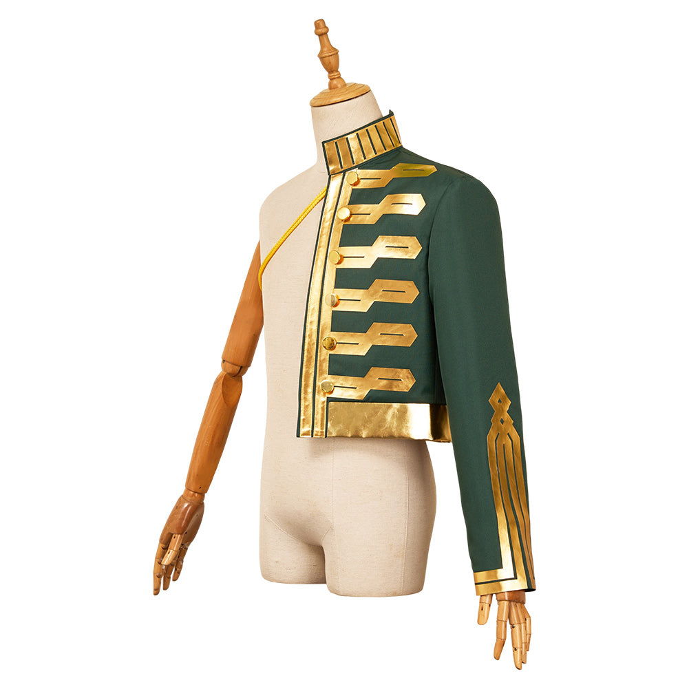Wicked: For Good Fiyero One Shoulder Golden Trim Shawl Halloween Carnival Party Cosplay Costume