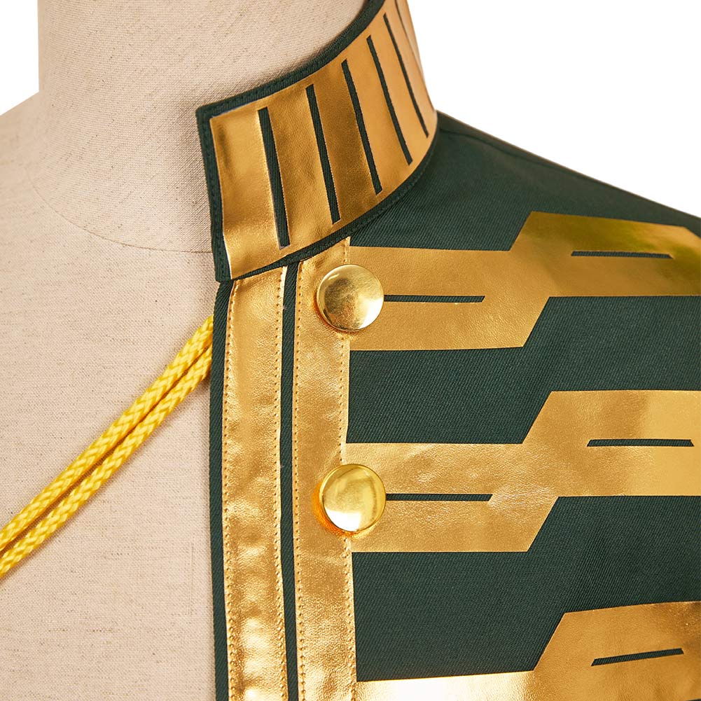 Wicked: For Good Fiyero One Shoulder Golden Trim Shawl Halloween Carnival Party Cosplay Costume