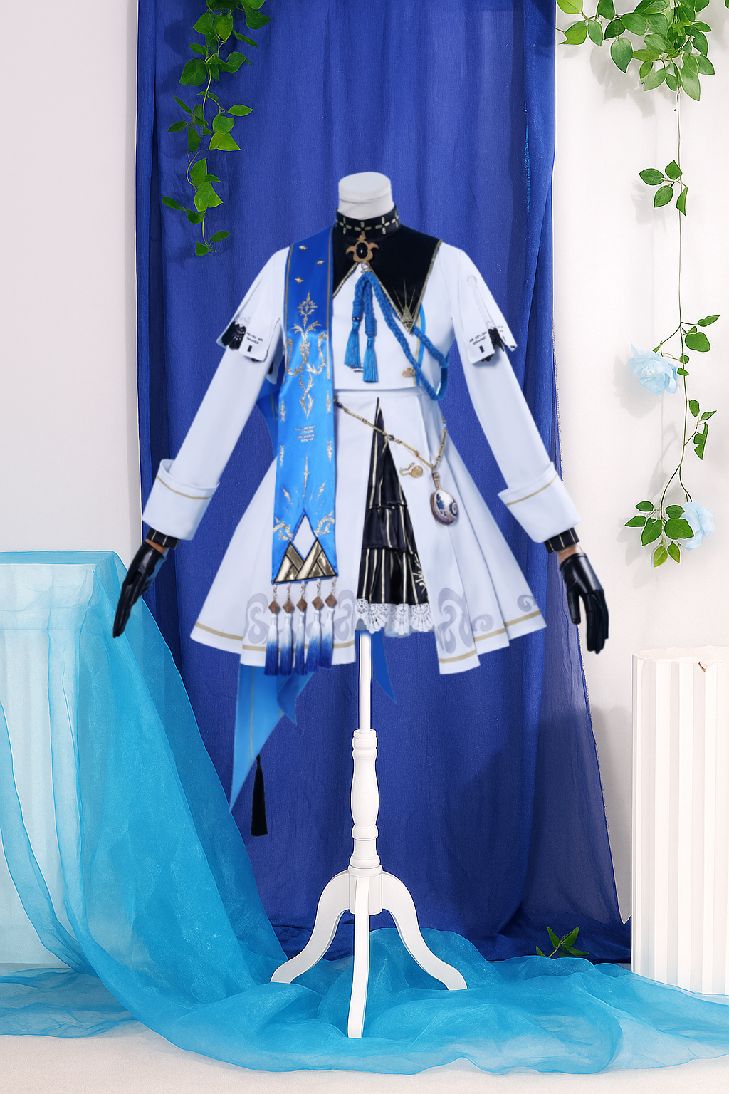 Wuthering Waves Phoebe White Uniform Fullset Outfits Halloween Carnival Party Cosplay Costume