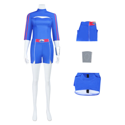 Zombies 4 Addsion Well Woman Blue Top Pants Set Halloween Carnival Party Cosplay Costume