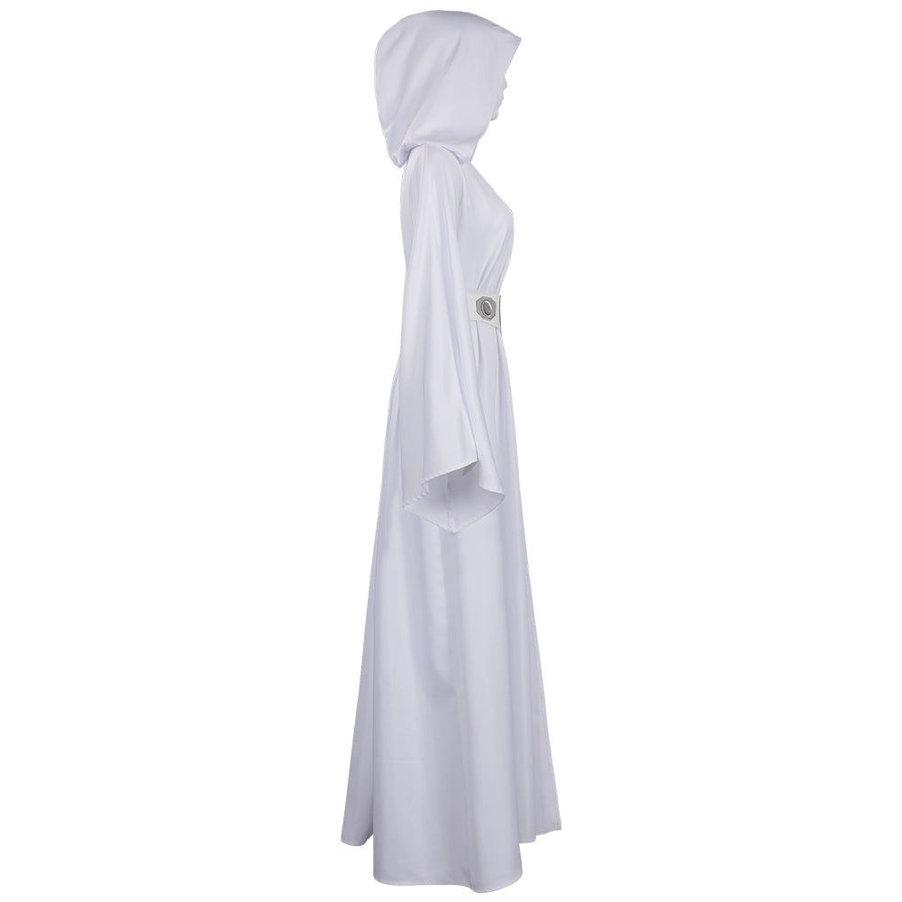 Princess Leia Cosplay Costume White Dress Outfits Halloween Carnival Suit