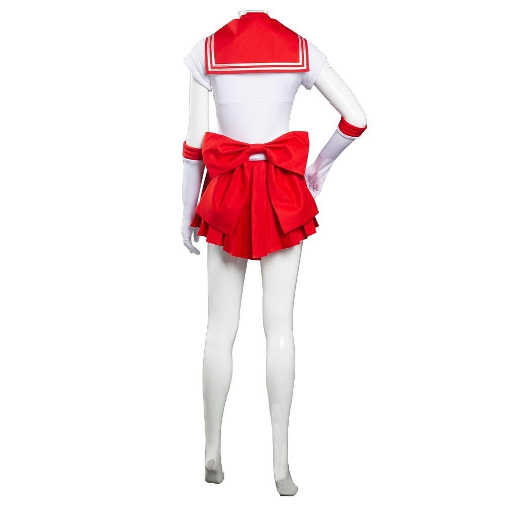 Sailor Moon Hino Rei Uniform Cosplay Skirt Dress Outfit Set Christmas Costume Festival Carnival