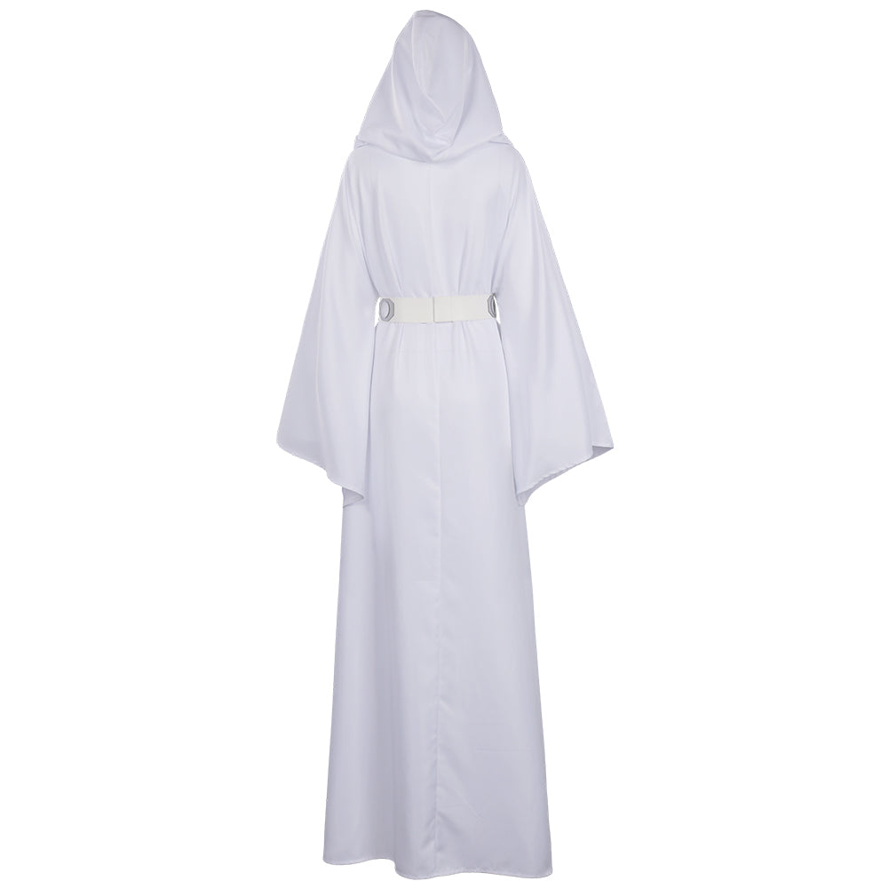 Princess Leia Cosplay Costume White Dress Outfits Halloween Carnival Suit
