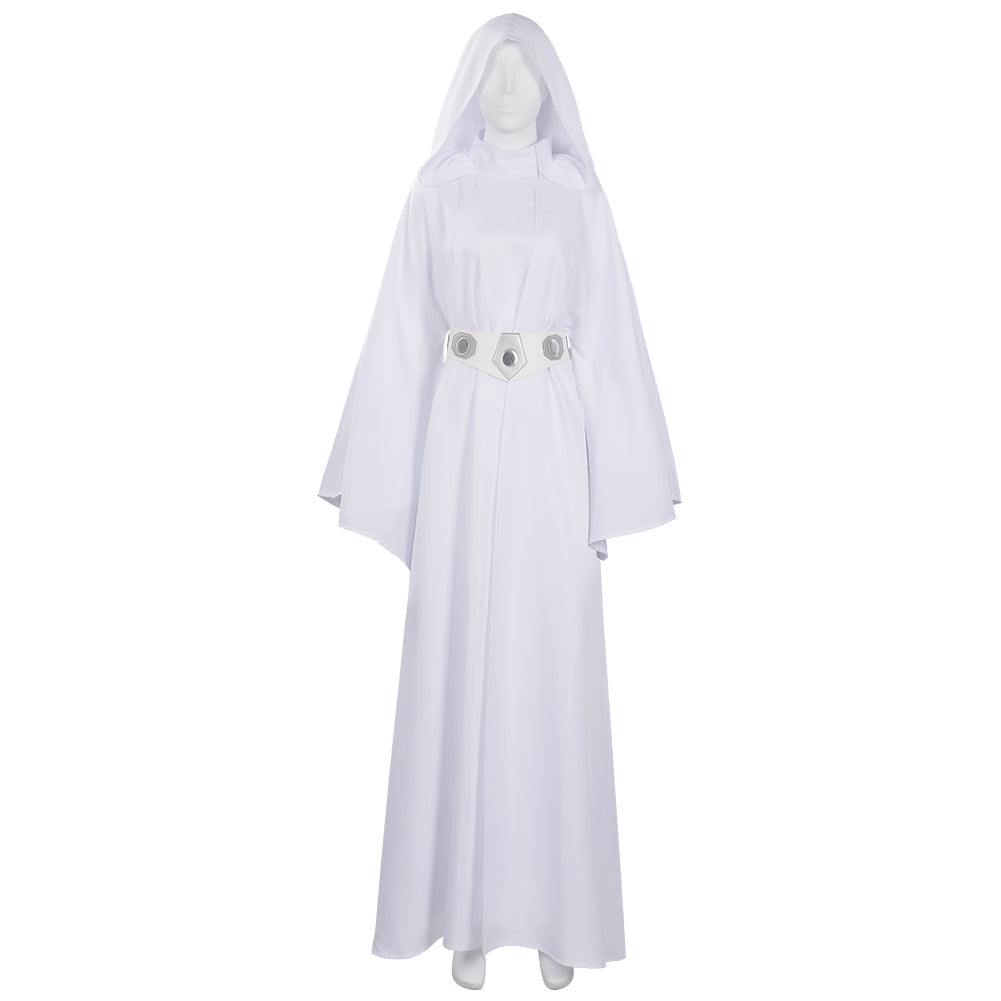 Princess Leia Cosplay Costume White Dress Outfits Halloween Carnival Suit