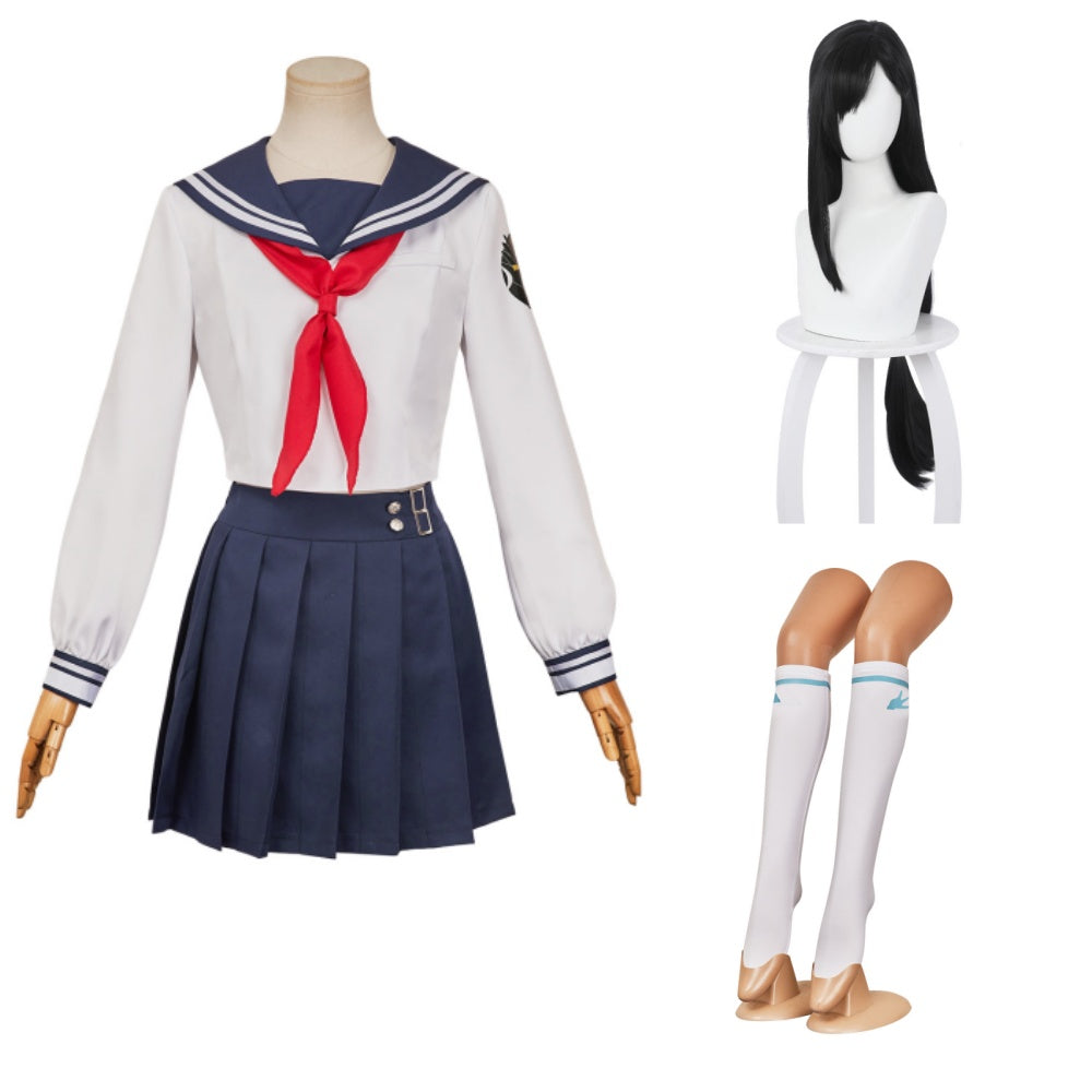 Final Fantasy VII Tifa Seventh High School Uniform JK Outfits Halloween Carnival Party Cosplay Costume