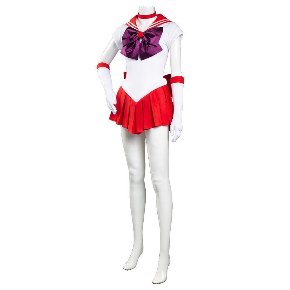 Sailor Moon Hino Rei Uniform Cosplay Skirt Dress Outfit Set Christmas Costume Festival Carnival