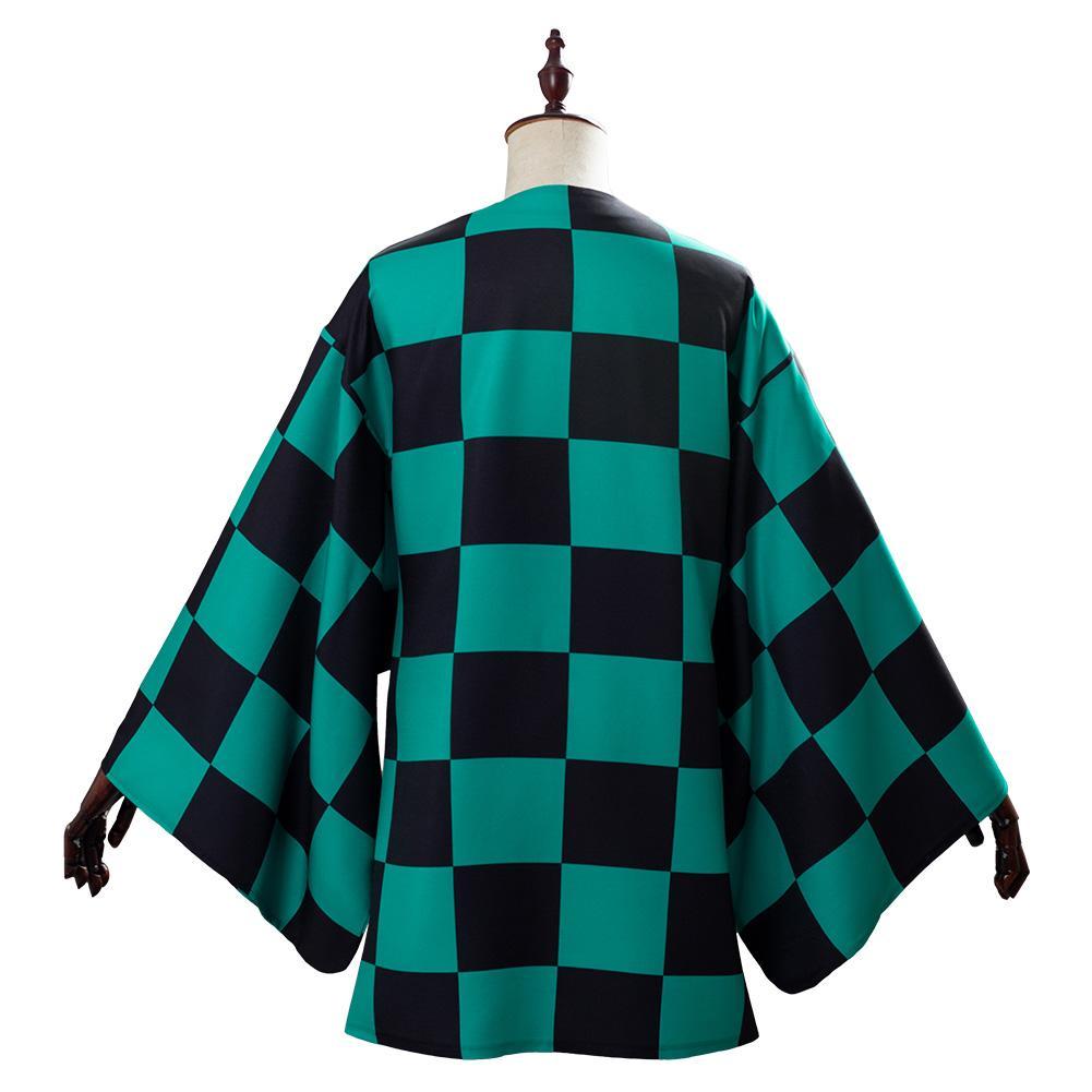 Demon Slayer Kamado Tanjirou Kids Boys Kimono Coat Cosplay Costume