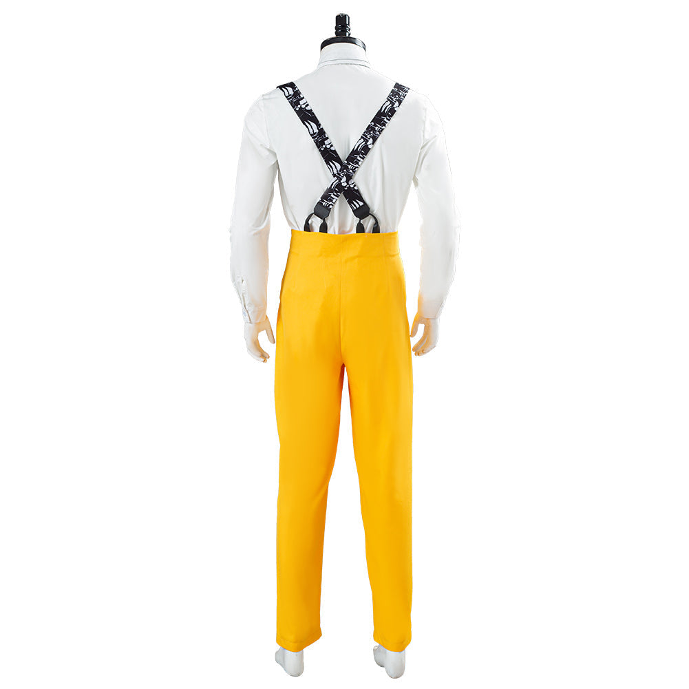 The Mask Jim Carrey Stanley Ipkiss Yellow Cosplay Costume Outfits Halloween Carnival Suit