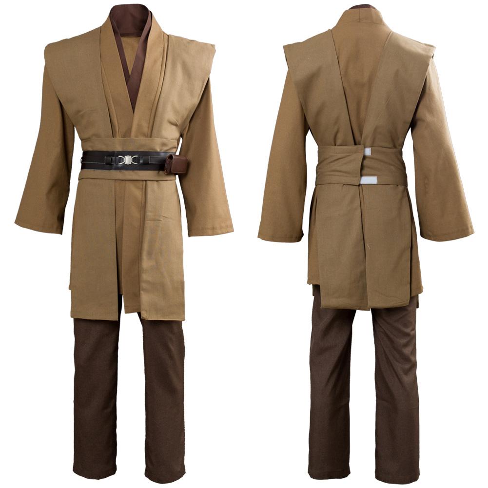 Kenobi Jedi TUNIC Outfits Brown Version No Cloak Halloween Carnival Suit Cosplay Costume