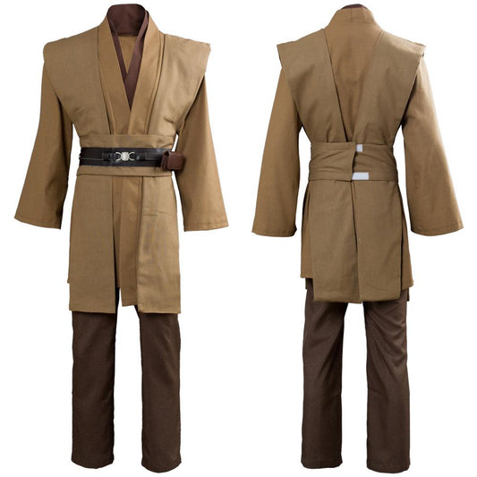 Kenobi Jedi TUNIC Outfits Brown Version No Cloak Halloween Carnival Suit Cosplay Costume