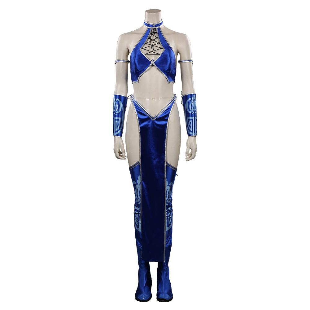 Mortal Kombat 9 Kitana Outfits Halloween Carnival Suit Cosplay Costume