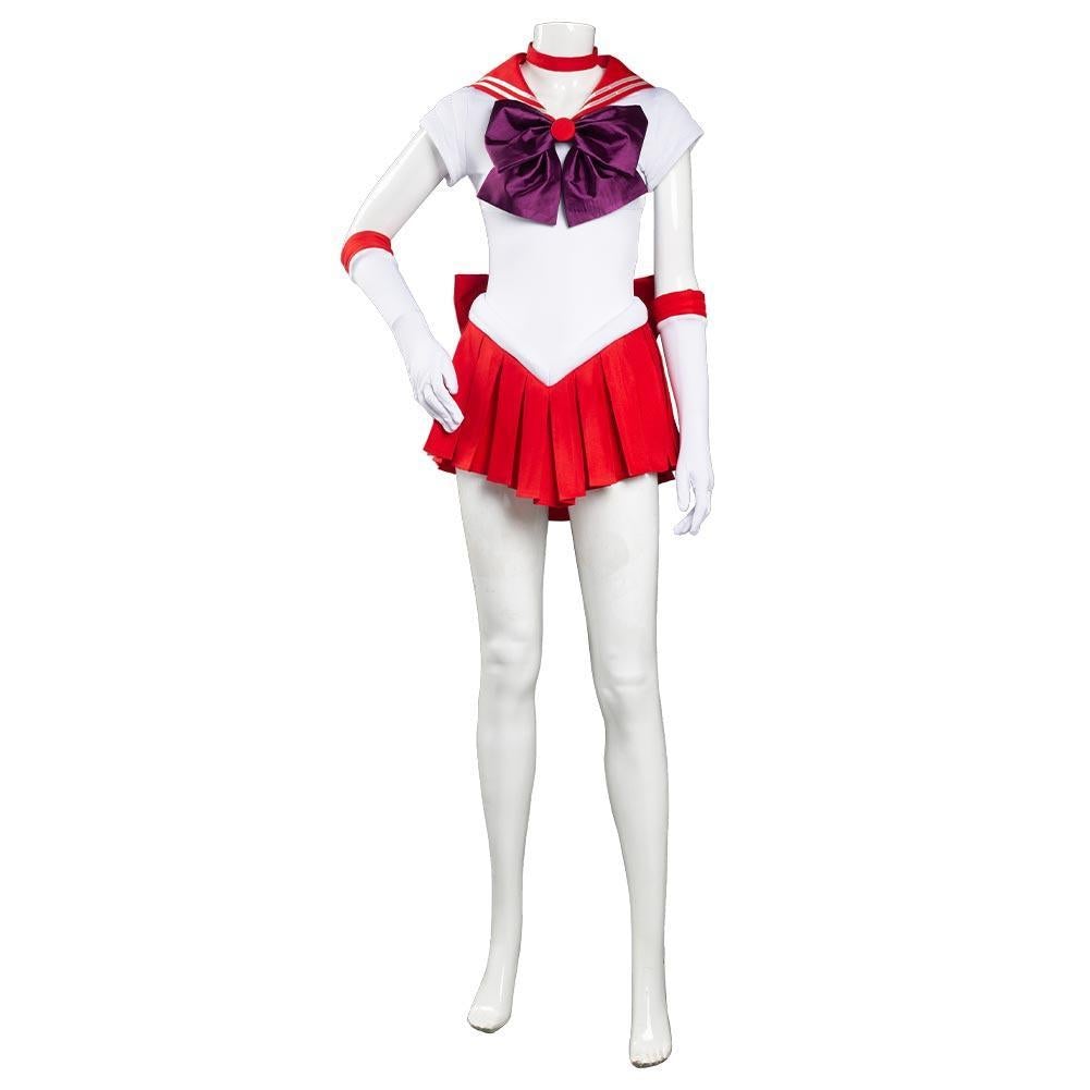 Sailor Moon Hino Rei Uniform Cosplay Skirt Dress Outfit Set Christmas Costume Festival Carnival