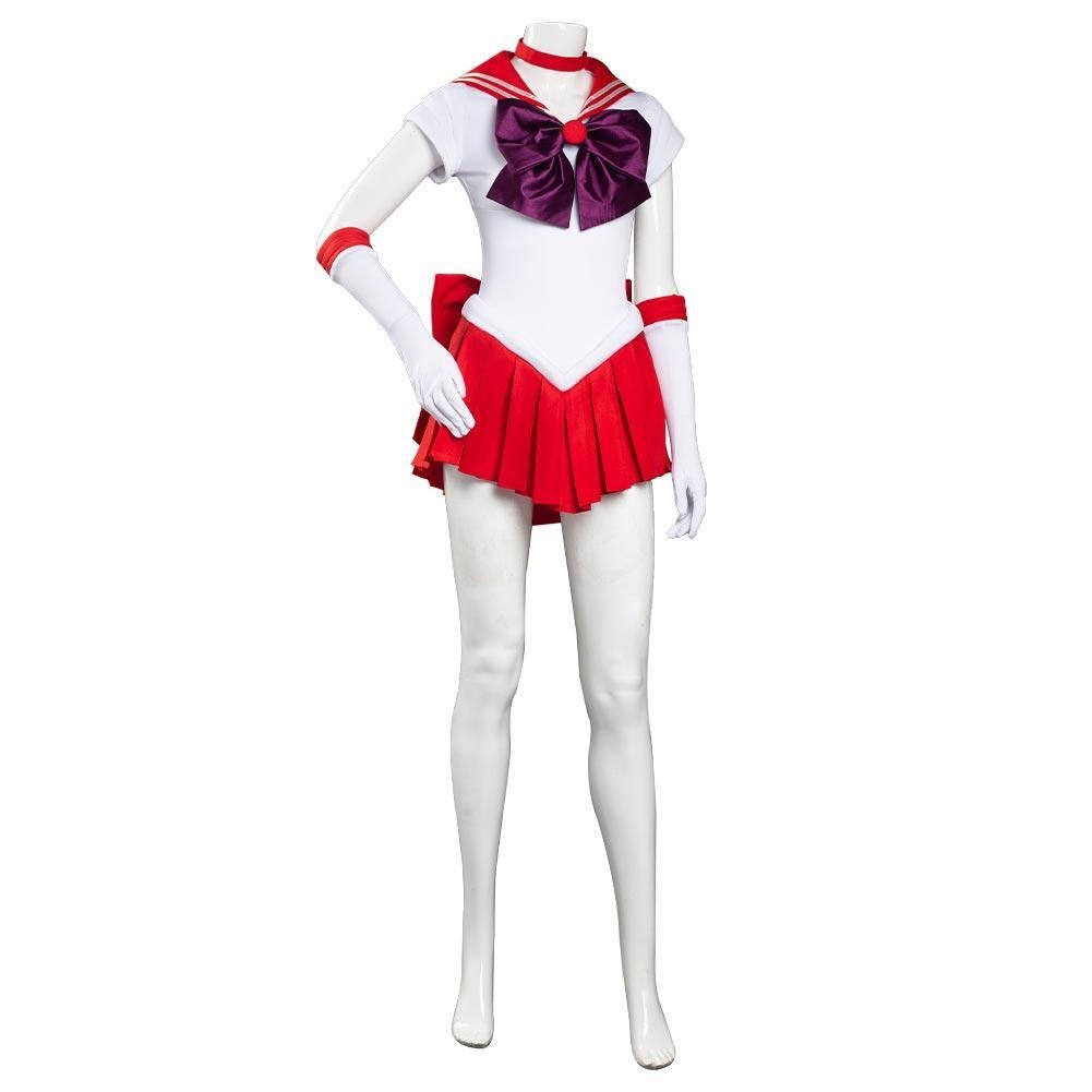 Sailor Moon Hino Rei Uniform Cosplay Skirt Dress Outfit Set Christmas Costume Festival Carnival