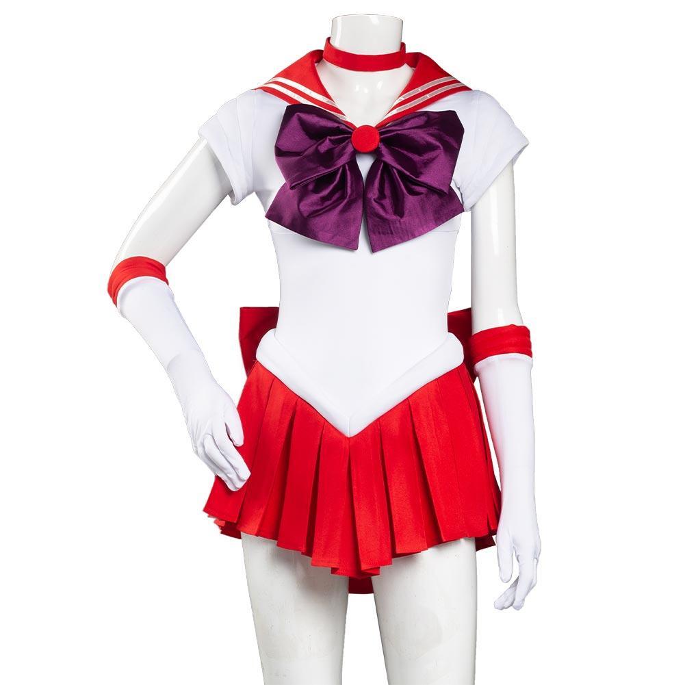 Sailor Moon Hino Rei Uniform Cosplay Skirt Dress Outfit Set Christmas Costume Festival Carnival