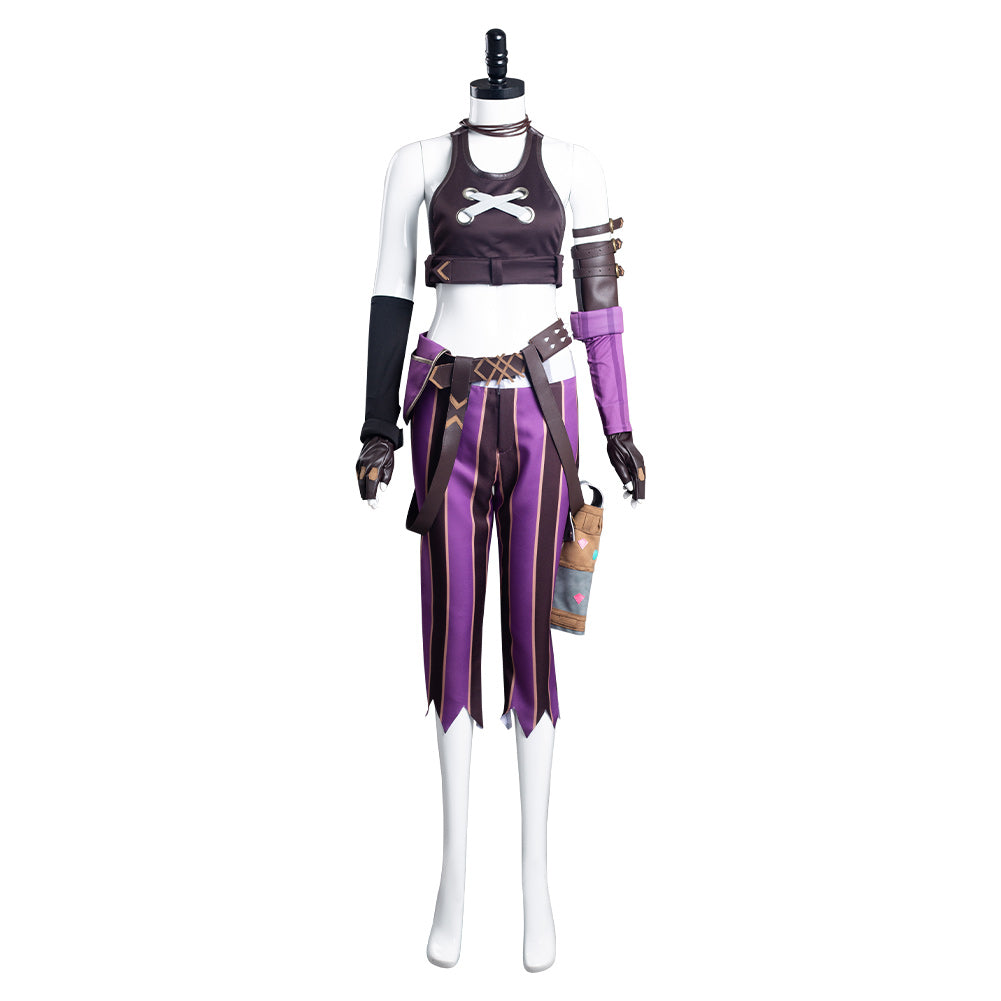 Arcane: League of Legend Jinx Fullset Outfits Halloween Carnival Cosplay Costume 