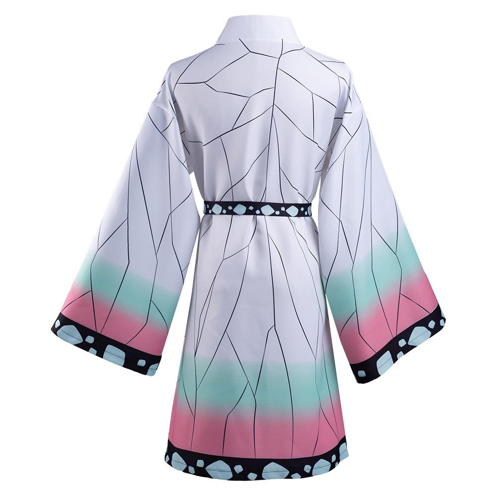 Kimetsu no Yaiba Kochou Shinobu Cosplay Costume Cloak Earings Belt Outfits Halloween Carnival Suit