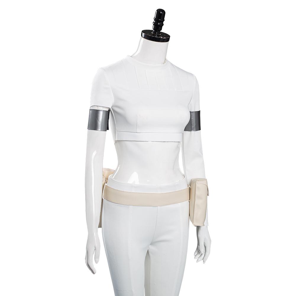 Padme Amidala White Outfits Cosplay Costume Halloween Carnival Suit
