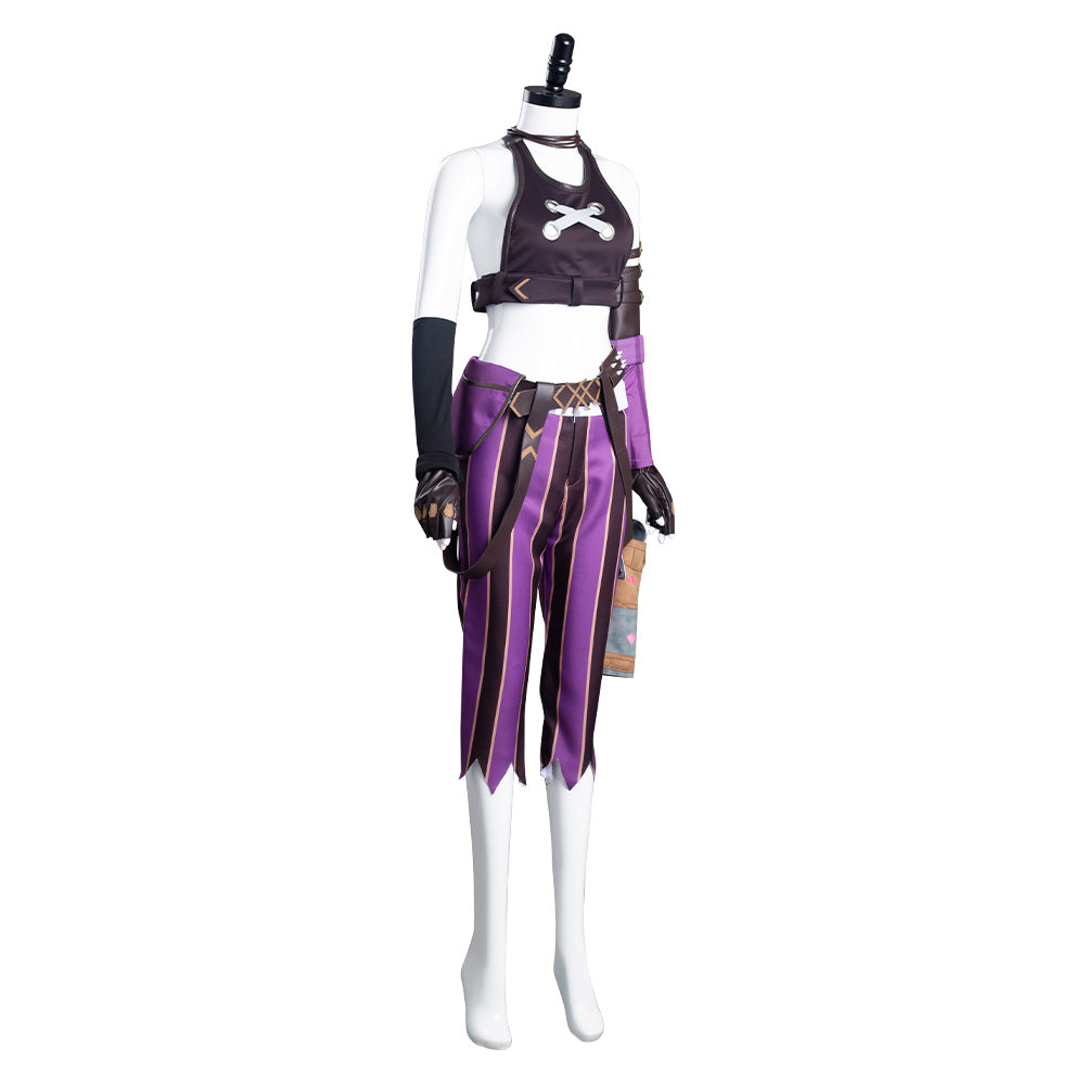 Arcane: League of Legend Jinx Fullset Outfits Halloween Carnival Cosplay Costume 
