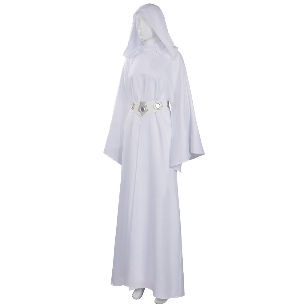 Princess Leia Cosplay Costume White Dress Outfits Halloween Carnival Suit