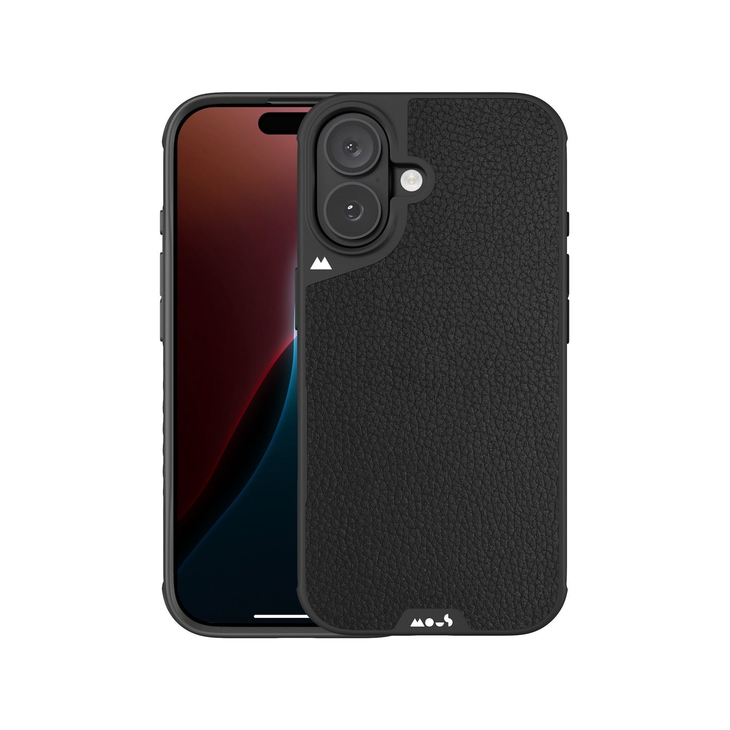 MagSafe® Compatible Black Leather Phone Case with Camera Control Button