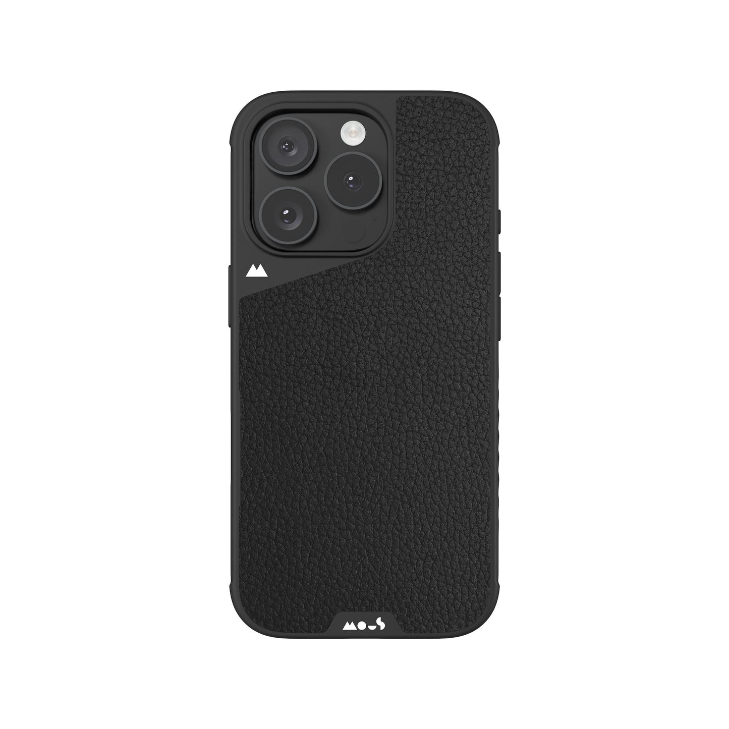 MagSafe® Compatible Black Leather Phone Case with Camera Control Button
