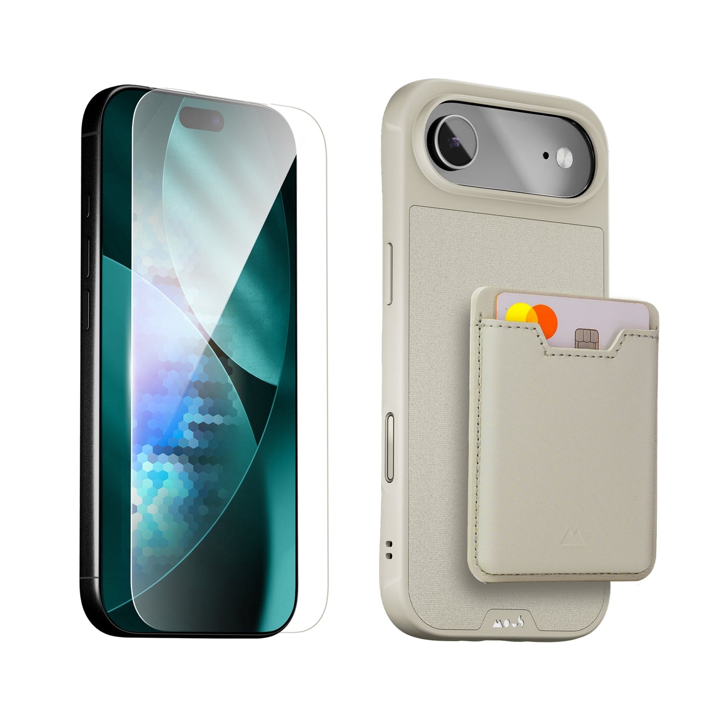 Stone Protective Case, Screen Protector and Card Wallet - iPhone Starter Kit