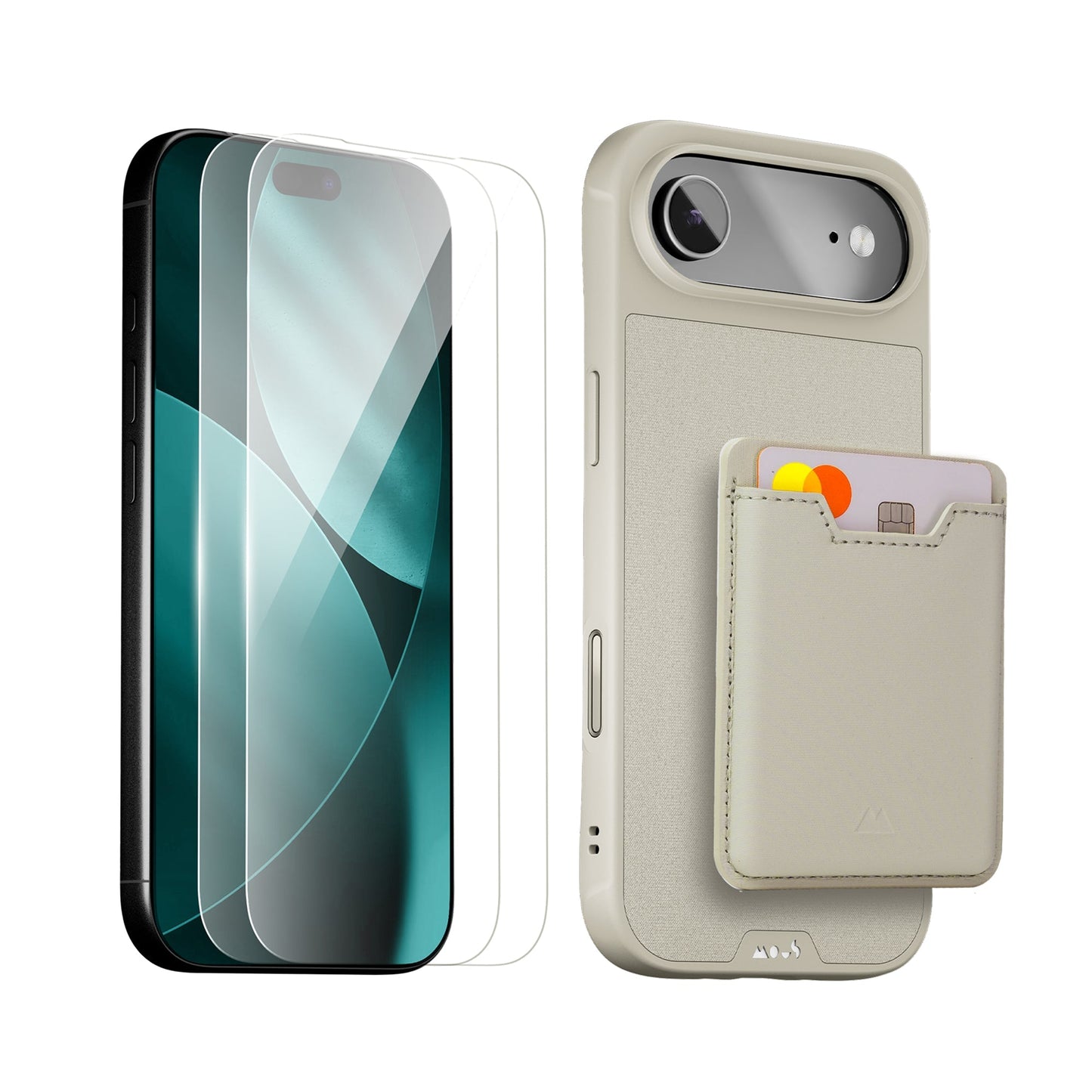 Stone Protective Case, Screen Protector and Card Wallet - iPhone Starter Kit