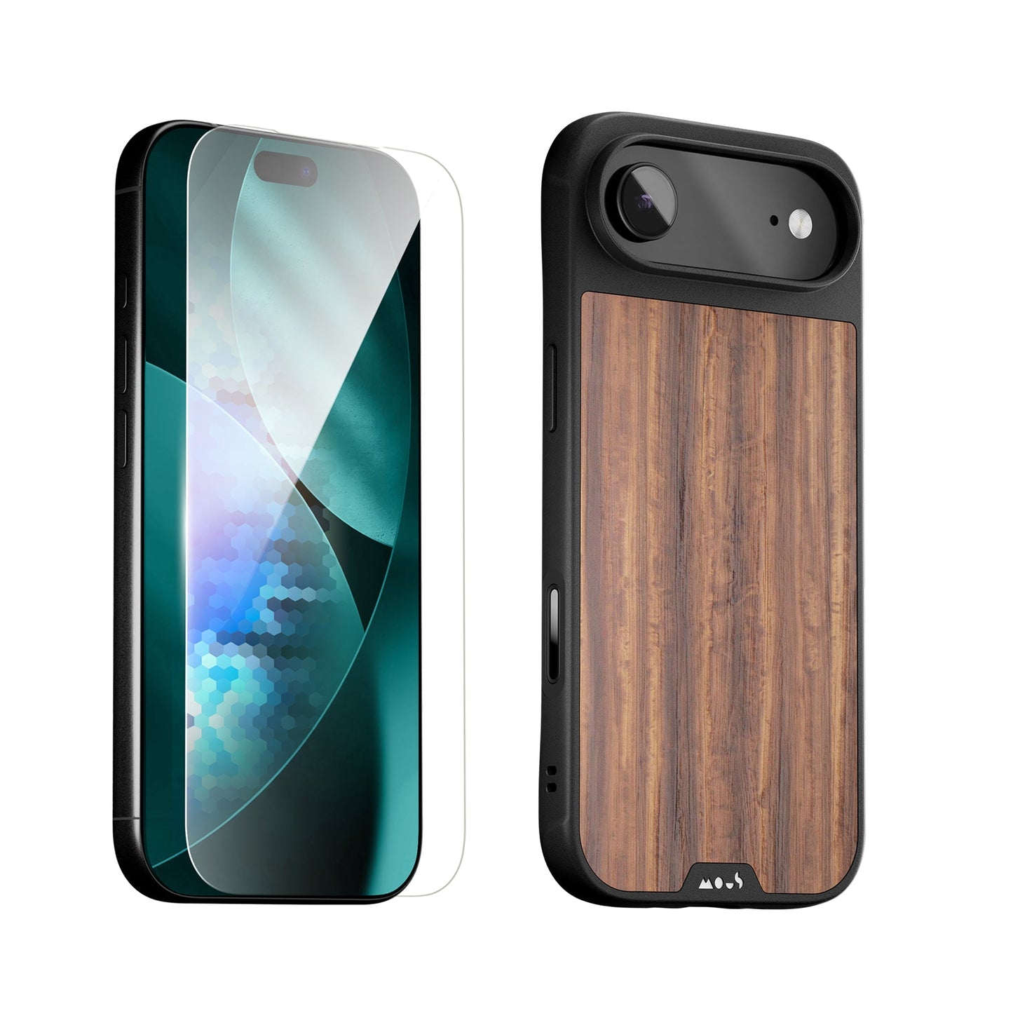 Walnut Protective Case and Screen Protector - iPhone Protection Kit