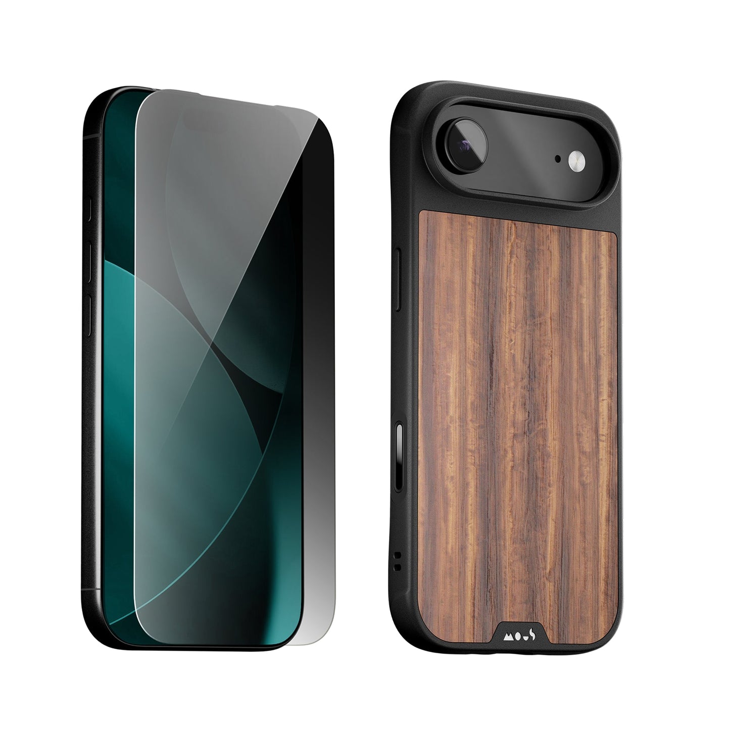 Walnut Protective Case and Screen Protector - iPhone Protection Kit