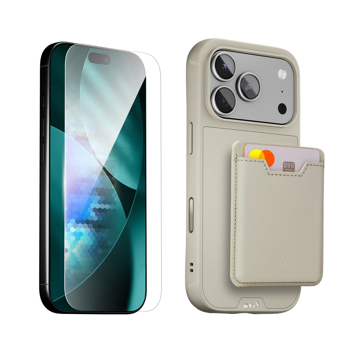 Stone Protective Case, Screen Protector and Card Wallet - iPhone Starter Kit