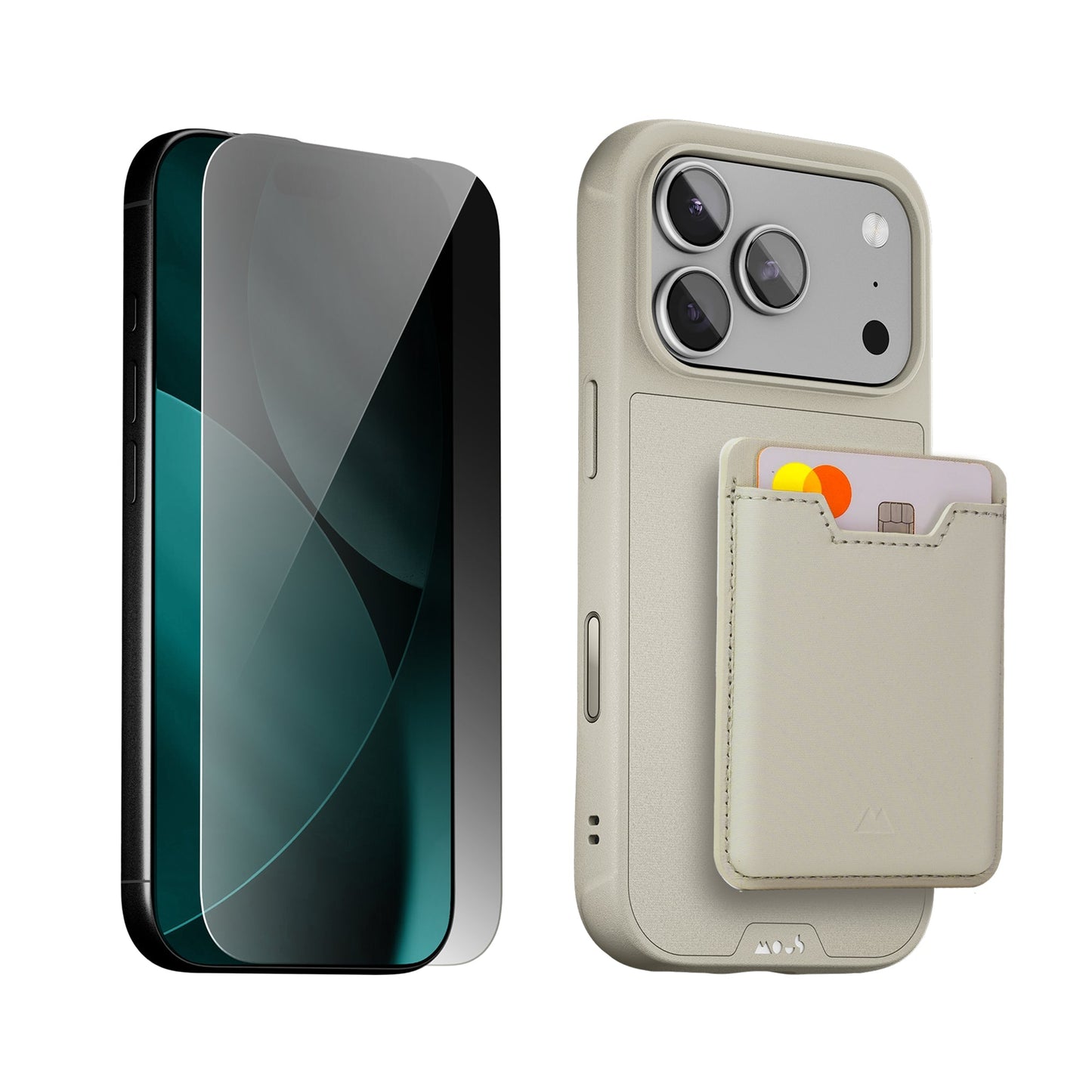 Stone Protective Case, Screen Protector and Card Wallet - iPhone Starter Kit
