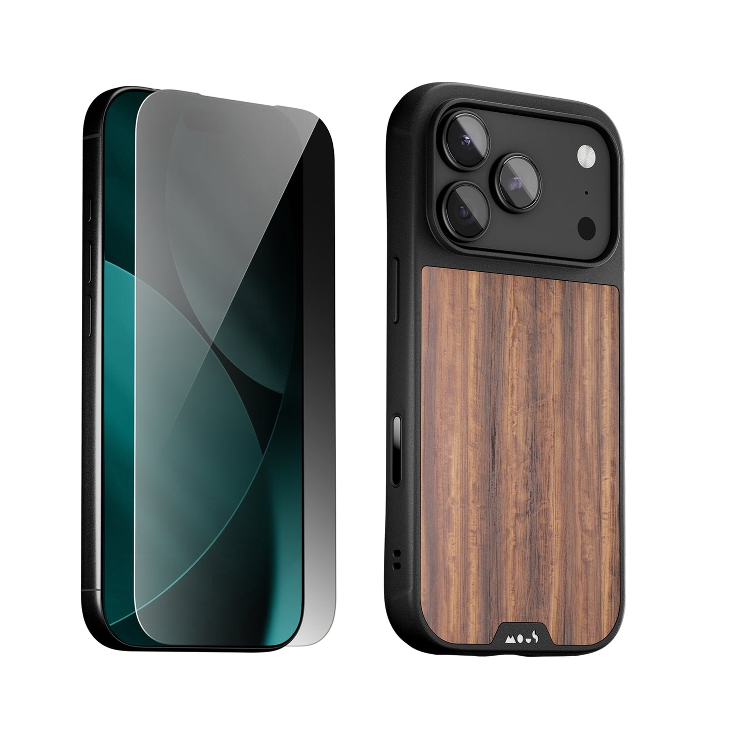 Walnut Protective Case and Screen Protector - iPhone Protection Kit