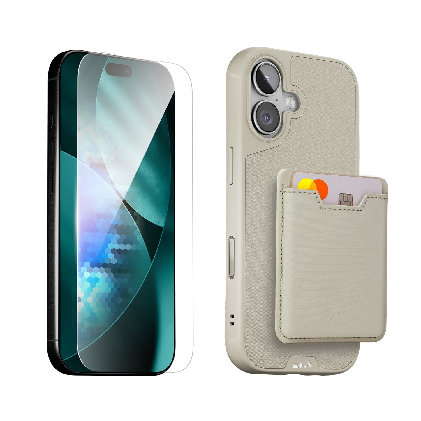 Stone Protective Case, Screen Protector and Card Wallet - iPhone Starter Kit