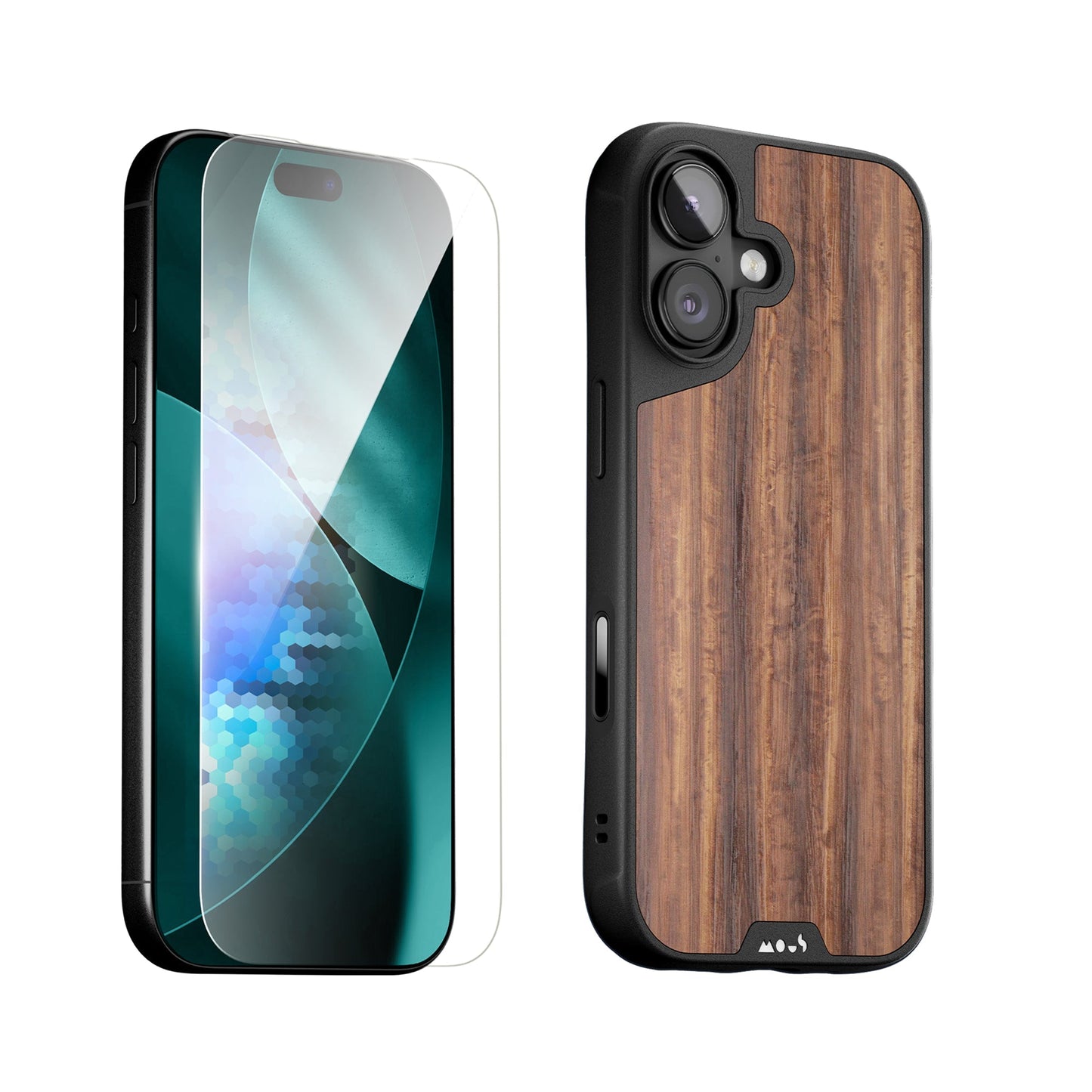 Walnut Protective Case and Screen Protector - iPhone Protection Kit