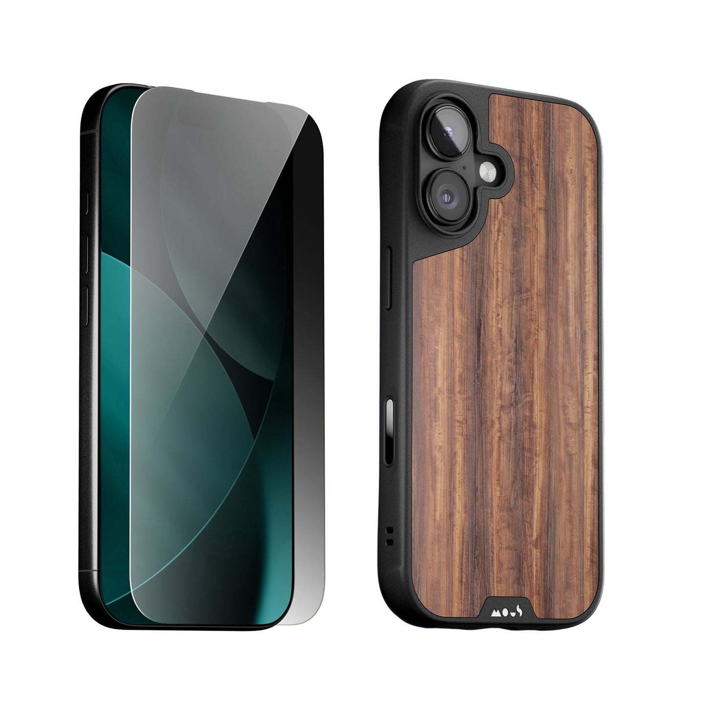 Walnut Protective Case and Screen Protector - iPhone Protection Kit