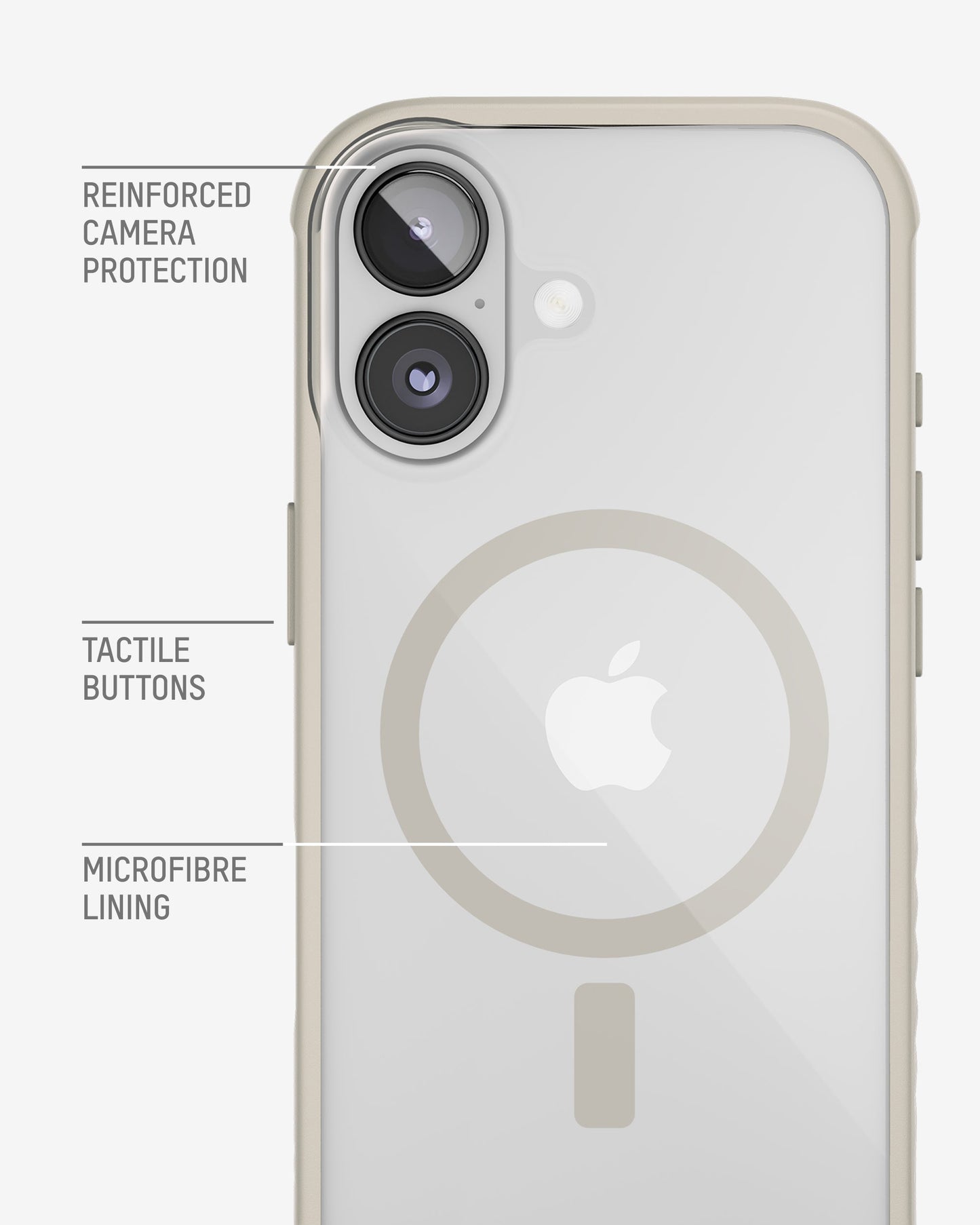Protective Clear Phone Case Stone - Clarity MagSafe